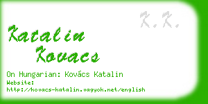 katalin kovacs business card