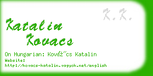 katalin kovacs business card